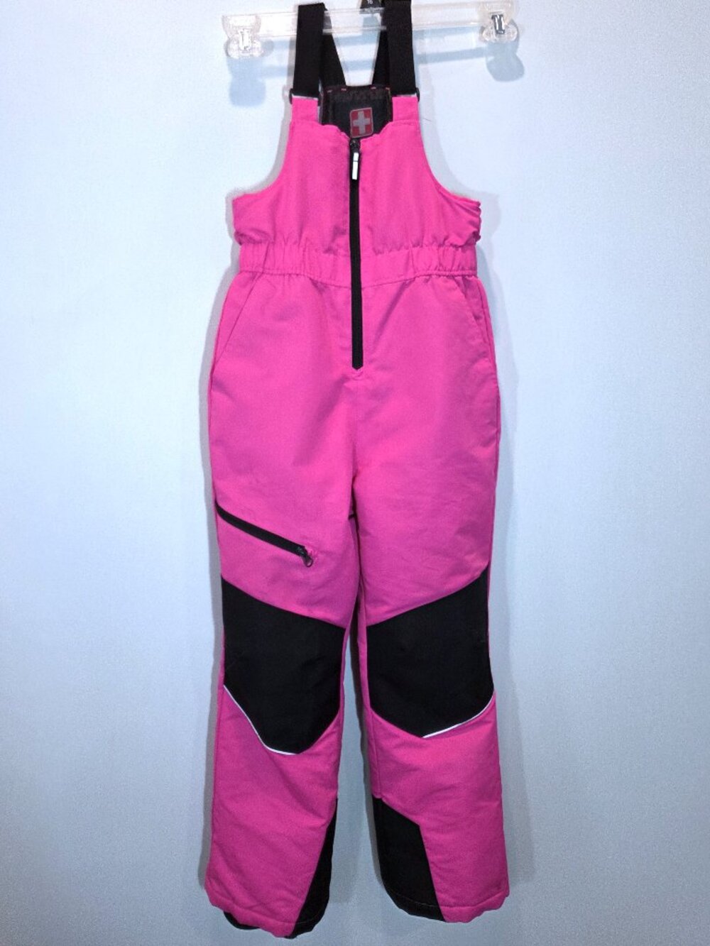 Swiss Tech Pink & Black Snow Bib Overalls Size M (7-8)